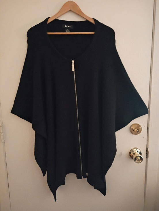 DKNYC Tops - DKNY Black Zip Up Cape